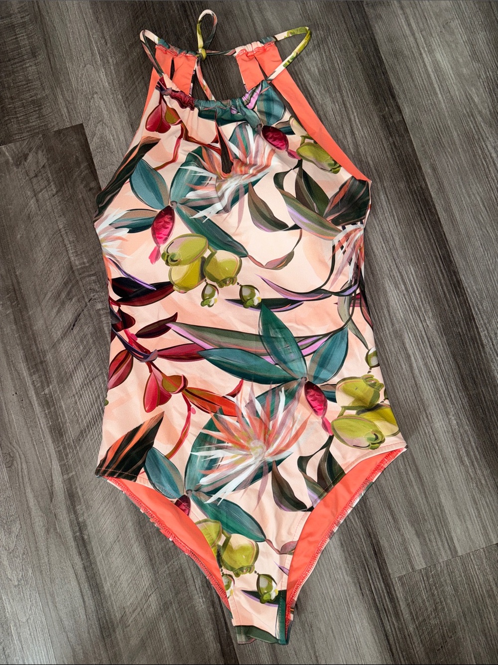 Maryssil by Larissa Minatto small swimsuit one piece tropical high neck floral